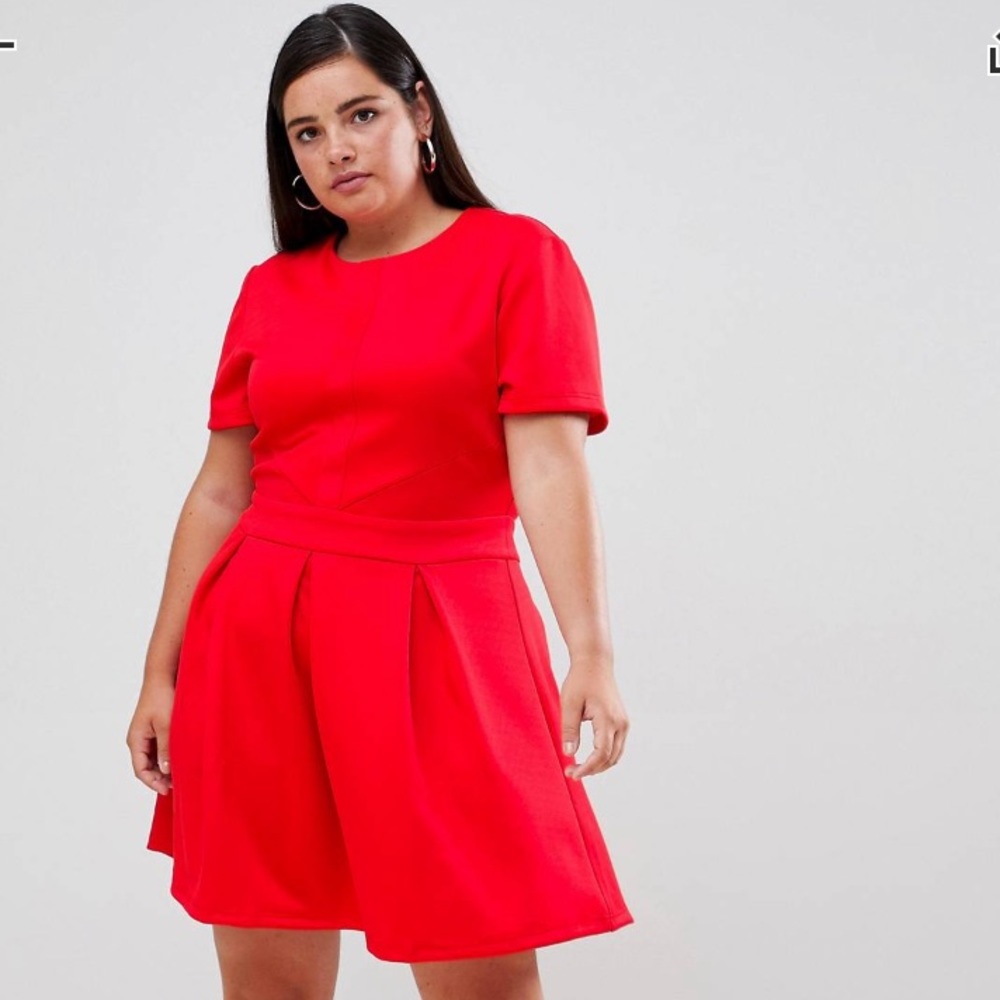 Unique 21 by ASOS Red Skater Dress